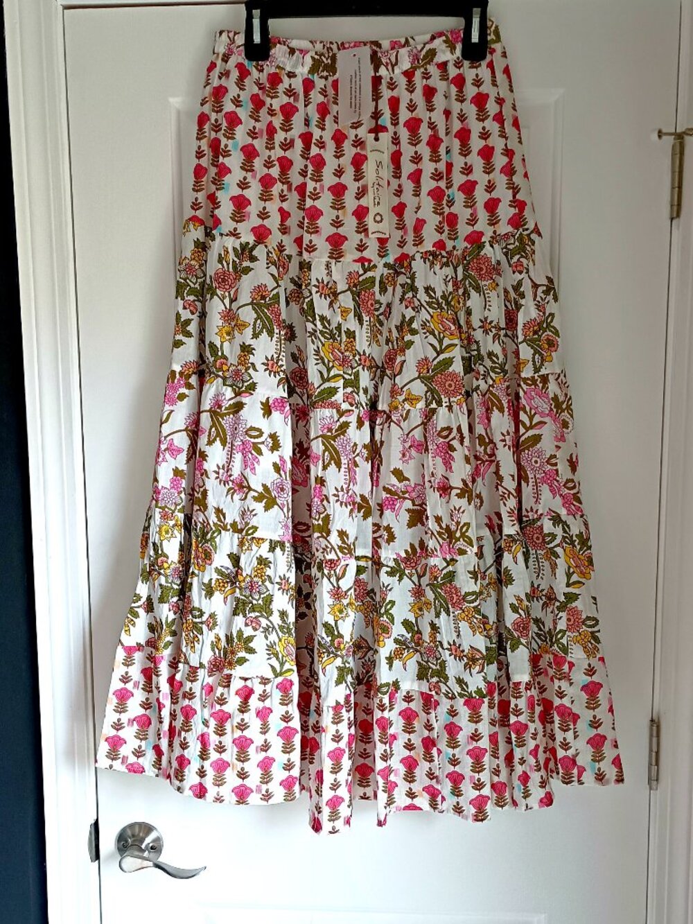 NEW! ANTHRO'S SOLITAIRE FLORAL BOHO MAXI SKIRT SZ M